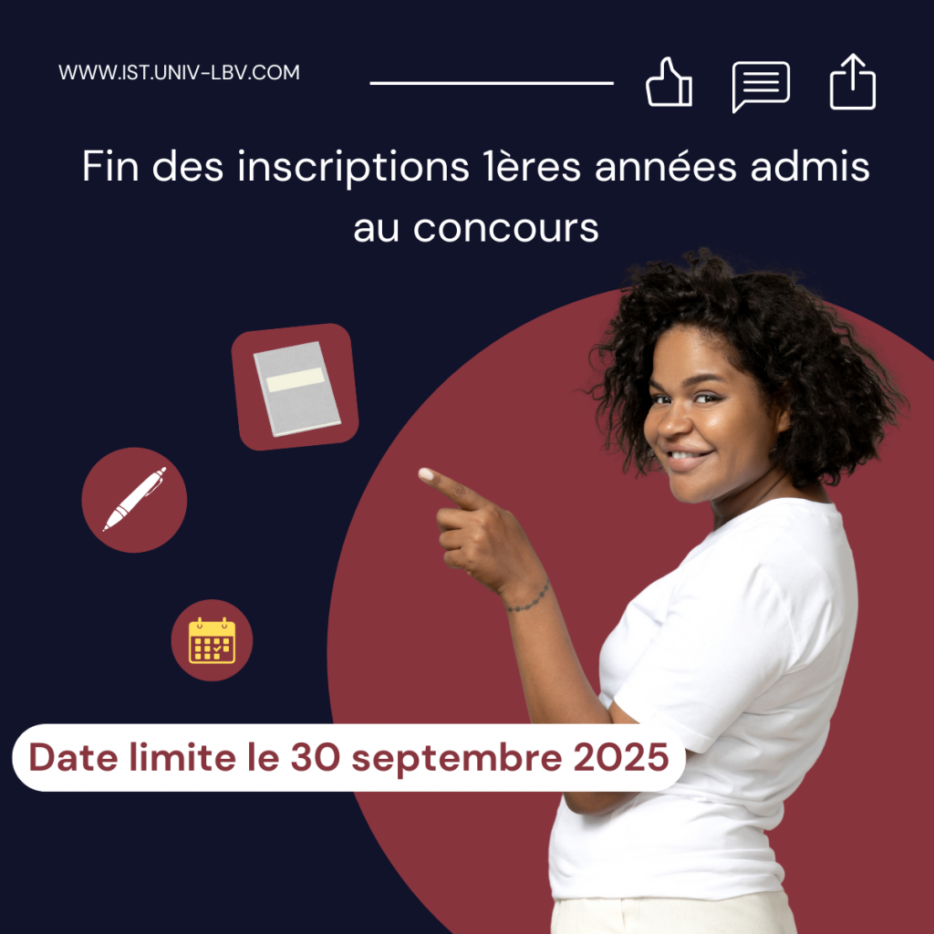 Ne manquez pas la date limite d’inscription en 1ère année des candidats admis au concours!